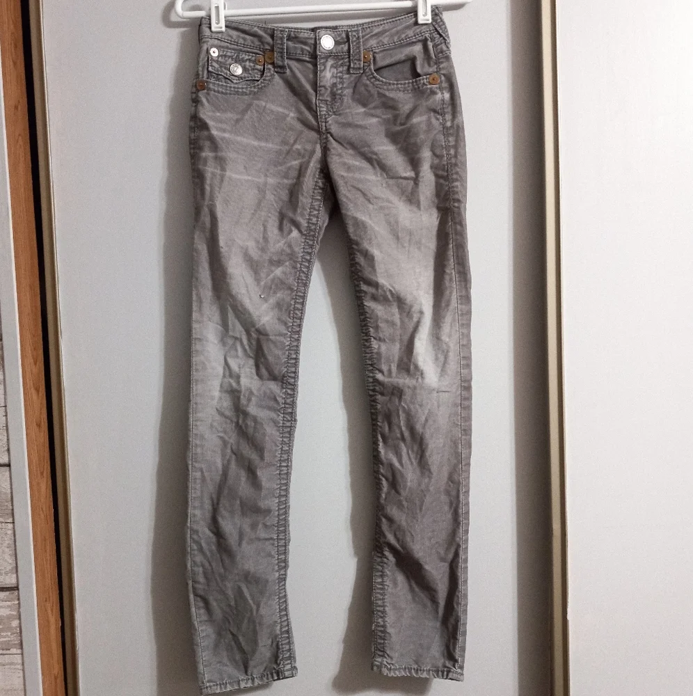 True Religion 14 Julie Skinny Ribbed Jeans